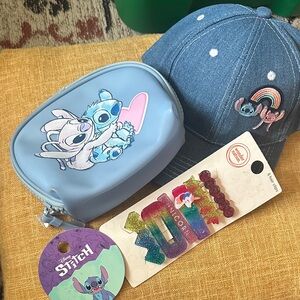 Wonder Nation Stitch Kids Cap and Pouch Set - Blue